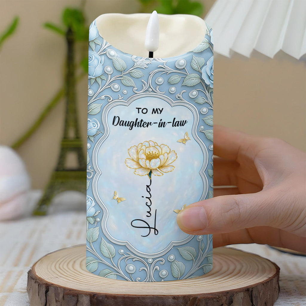 To My Daughter-In-Law, Floral Heart Design