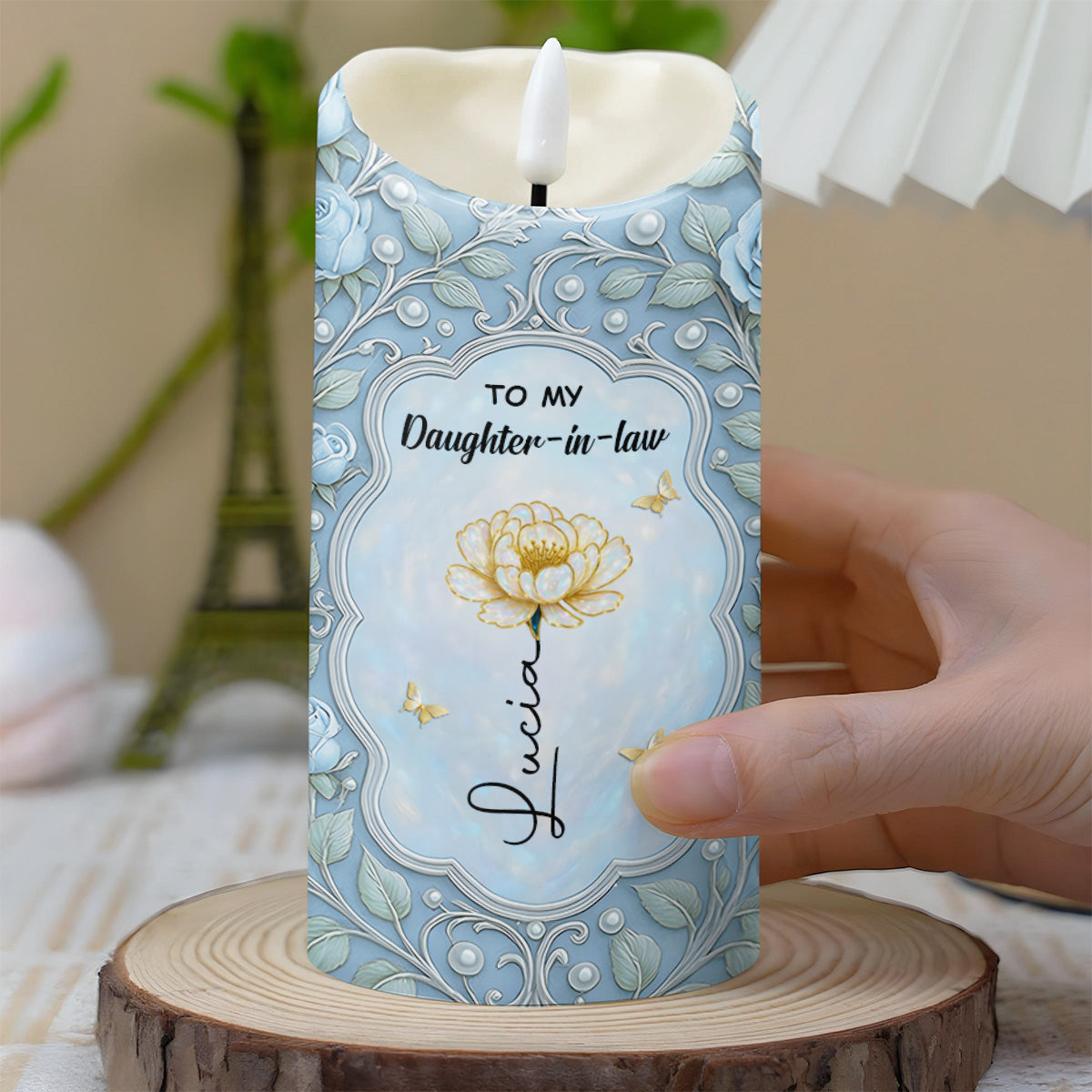 To My Daughter-In-Law, Floral Heart Design