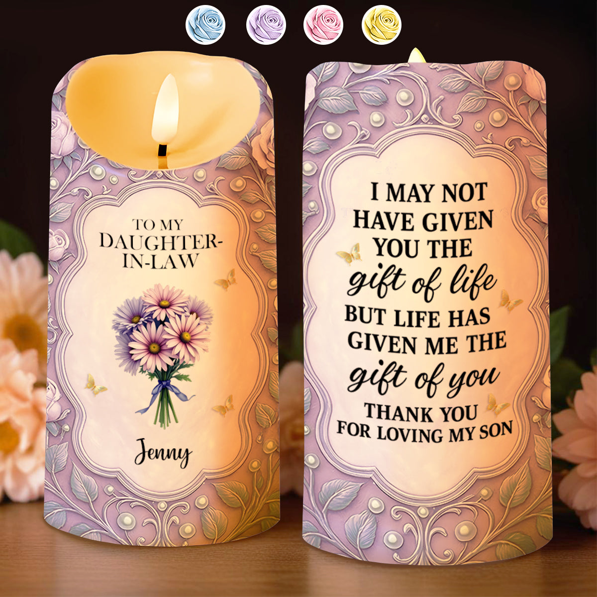 To My Daughter-In-Law, Gift Of Life, Flowers And Butterflies