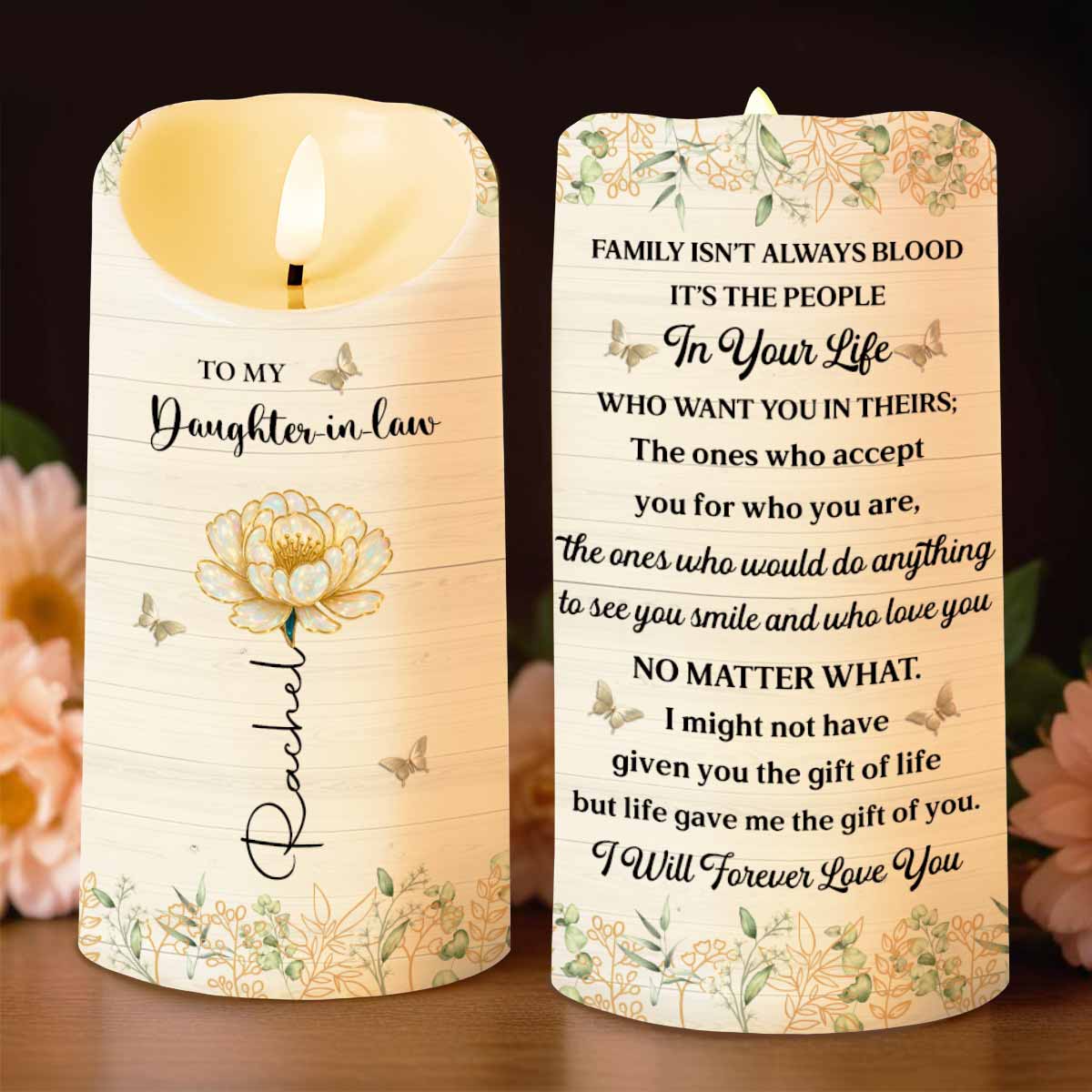 To My Daughter-in-Law, Love Forever With Butterflies And Flowers