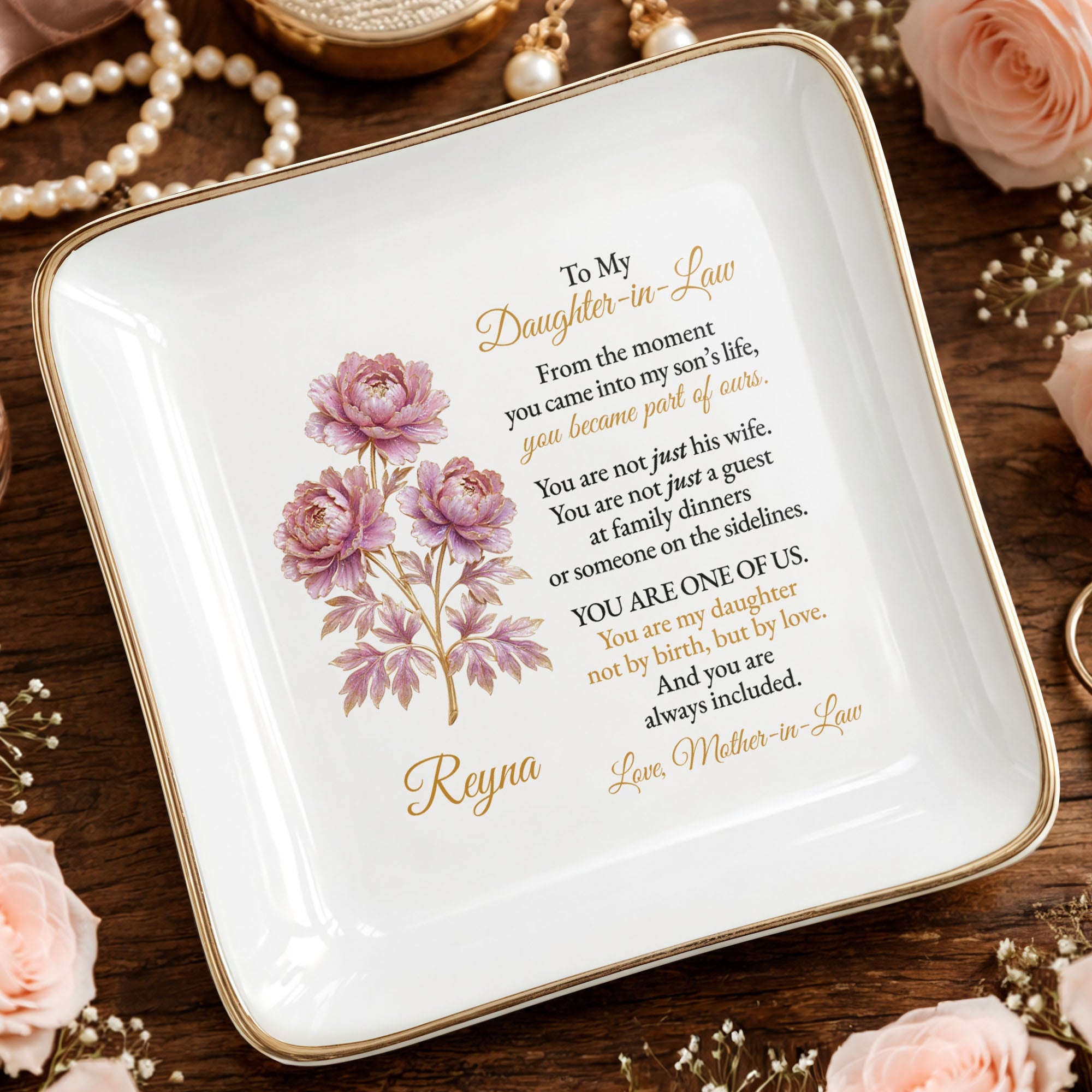 To My Daughter-in-Law, Embrace of Love With Flowers