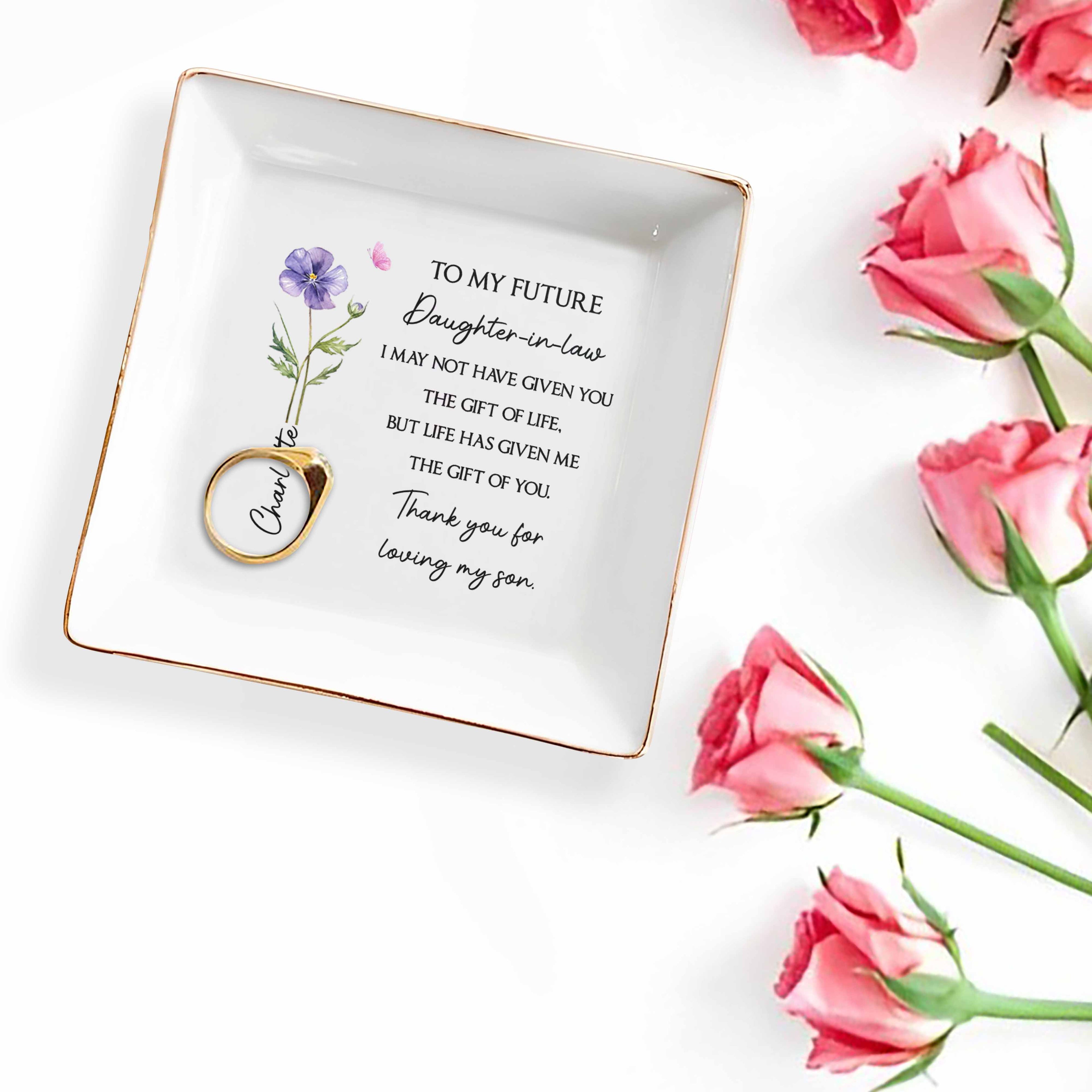 To My Future Daughter-In-Law, Flower And Butterfly Design