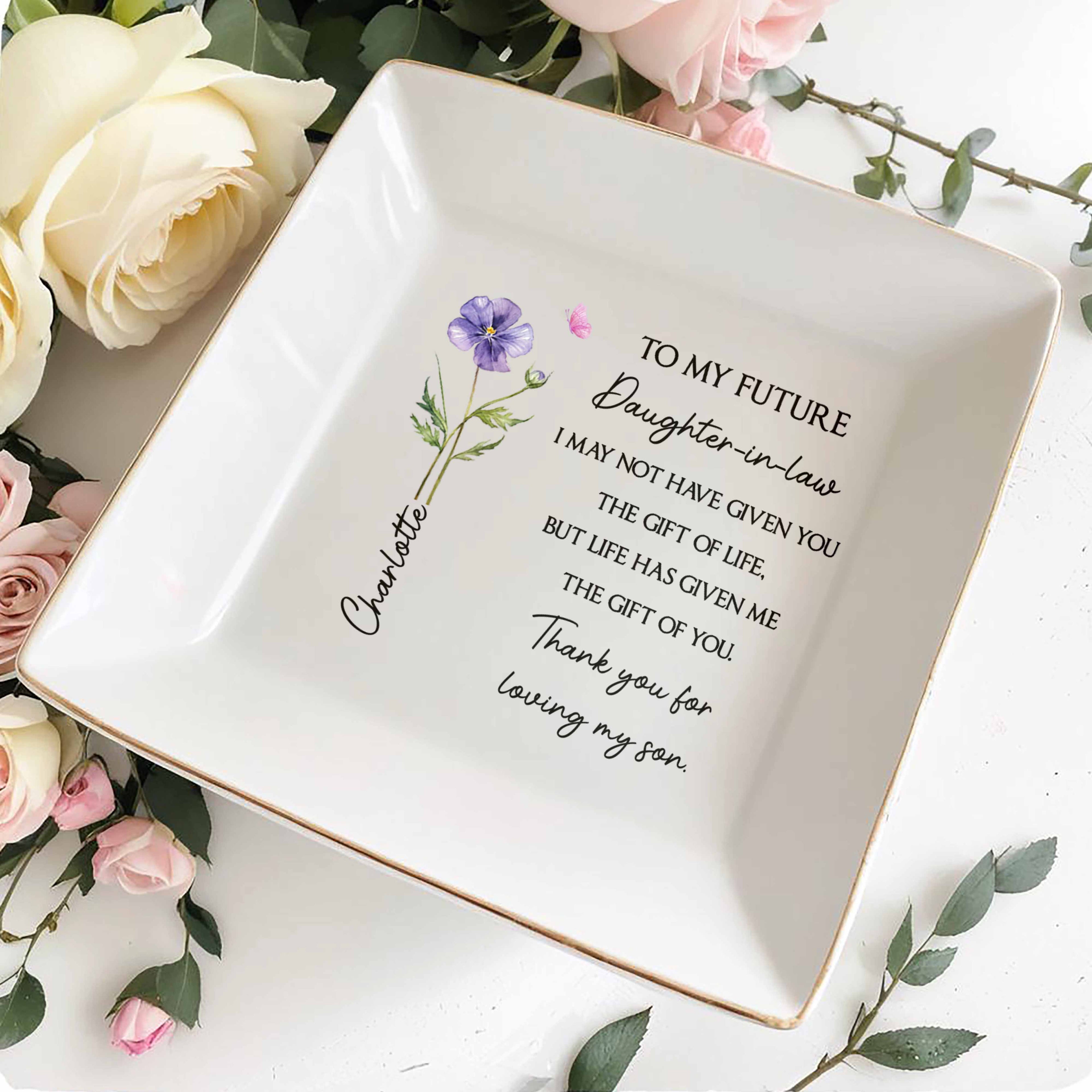 To My Future Daughter-In-Law, Flower And Butterfly Design