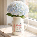 To My Daughter In Law Life Has Given Me The Gift Of You Rose - Personalized Ceramic Flower Vase - DILA169_CEV