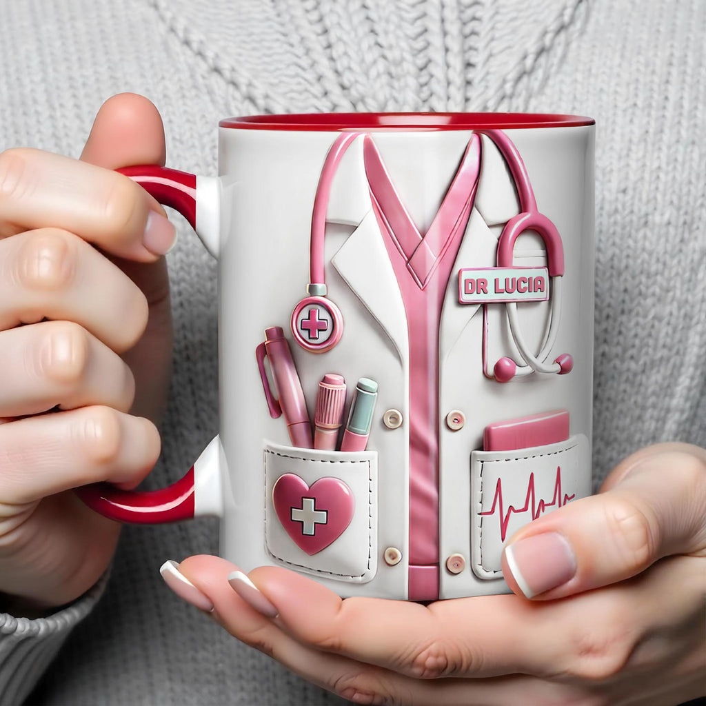 Essential Medical Equipment Gift For Healthcare Professionals - Personalized Custom Accent Mug - DOC009_AMUG