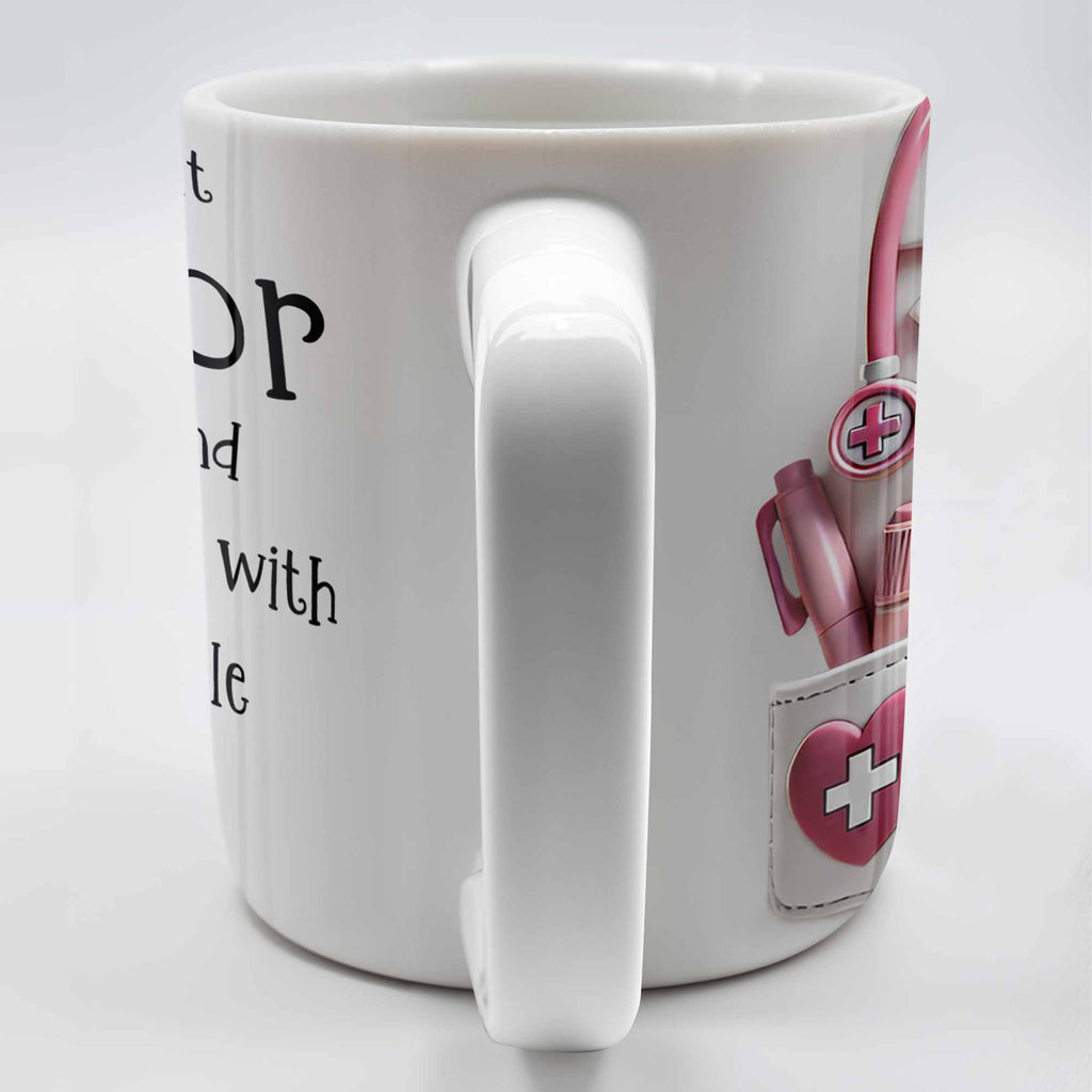 A Truly Great Doctor Is Hard To Find, Medical Uniform and Stethoscope - Personalized Custom Coffee Mug - DOC011_MG
