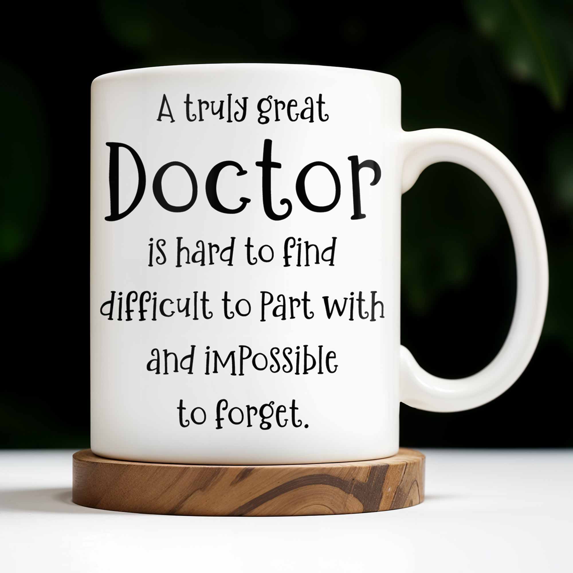 A Truly Great Doctor Is Hard To Find, Medical Uniform and Stethoscope - Personalized Custom Coffee Mug - DOC011_MG