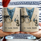 Customized Coffee Mug With Lab Coat and Optometry Tools