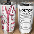 To A Brilliant Doctor, Your Care And Compassion, Medical Tools and Scrubs - Personalized Custom Stainless Steel Tumbler 20oz 30oz - DOC036_TB