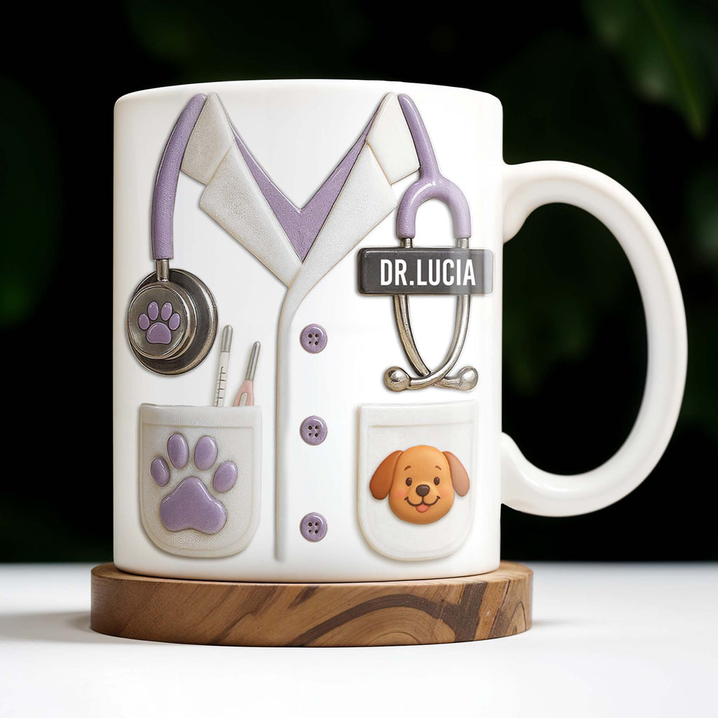 Custom Medical Professional Design With Stethoscope And Dog