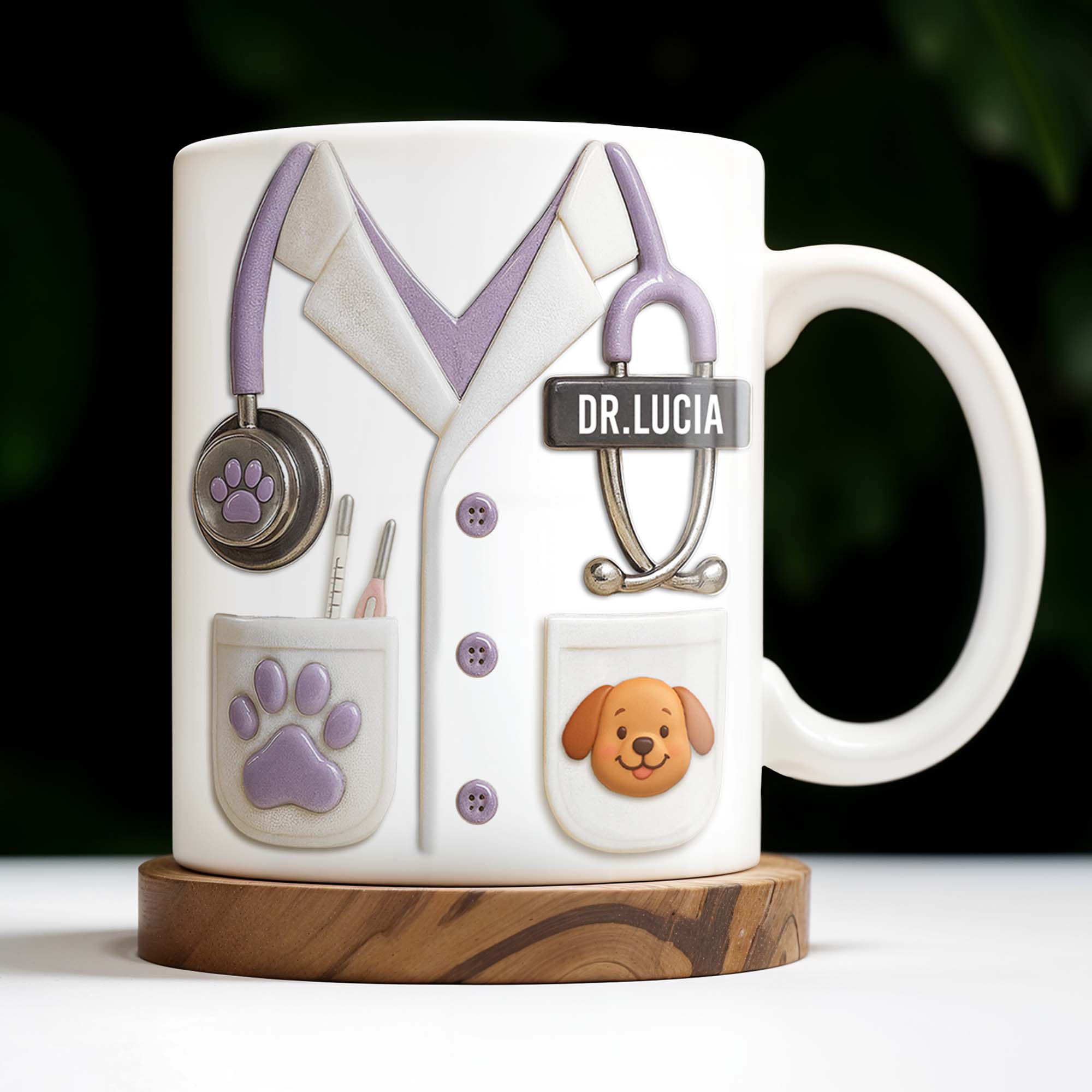 Custom Medical Professional Design With Stethoscope And Dog
