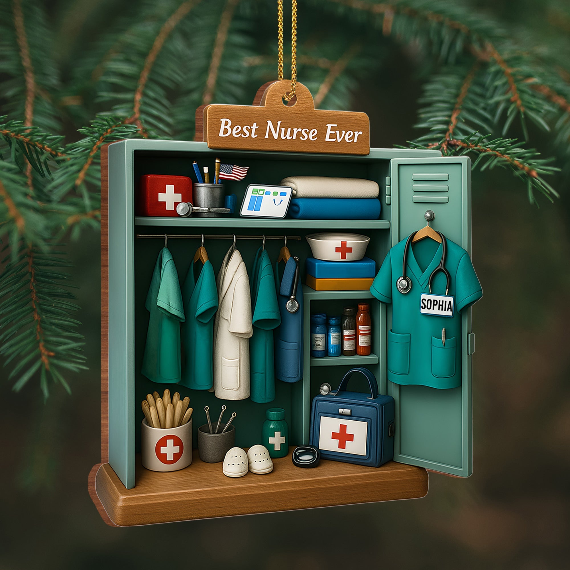 Best Nurse Ever With Nurse Uniform And Medical Equipment