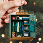 Best Nurse Ever With Nurse Uniform And Medical Equipment