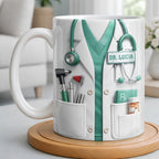 Well I'm A Doctor So Let's Assume I'm Right, Medical Scrubs and Stethoscope - Personalized Custom Coffee Mug - DOC098_MG