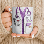 Well I'm A Doctor So Let's Assume I'm Right, Medical Scrubs and Stethoscope - Personalized Custom Coffee Mug - DOC098_MG