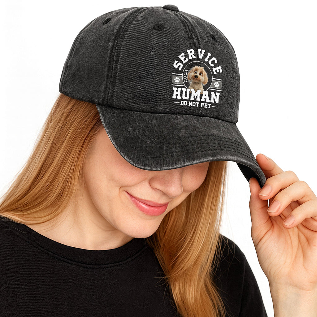 Service Human Do Not Pet Denim Cap