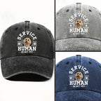 Service Human Do Not Pet Denim Cap