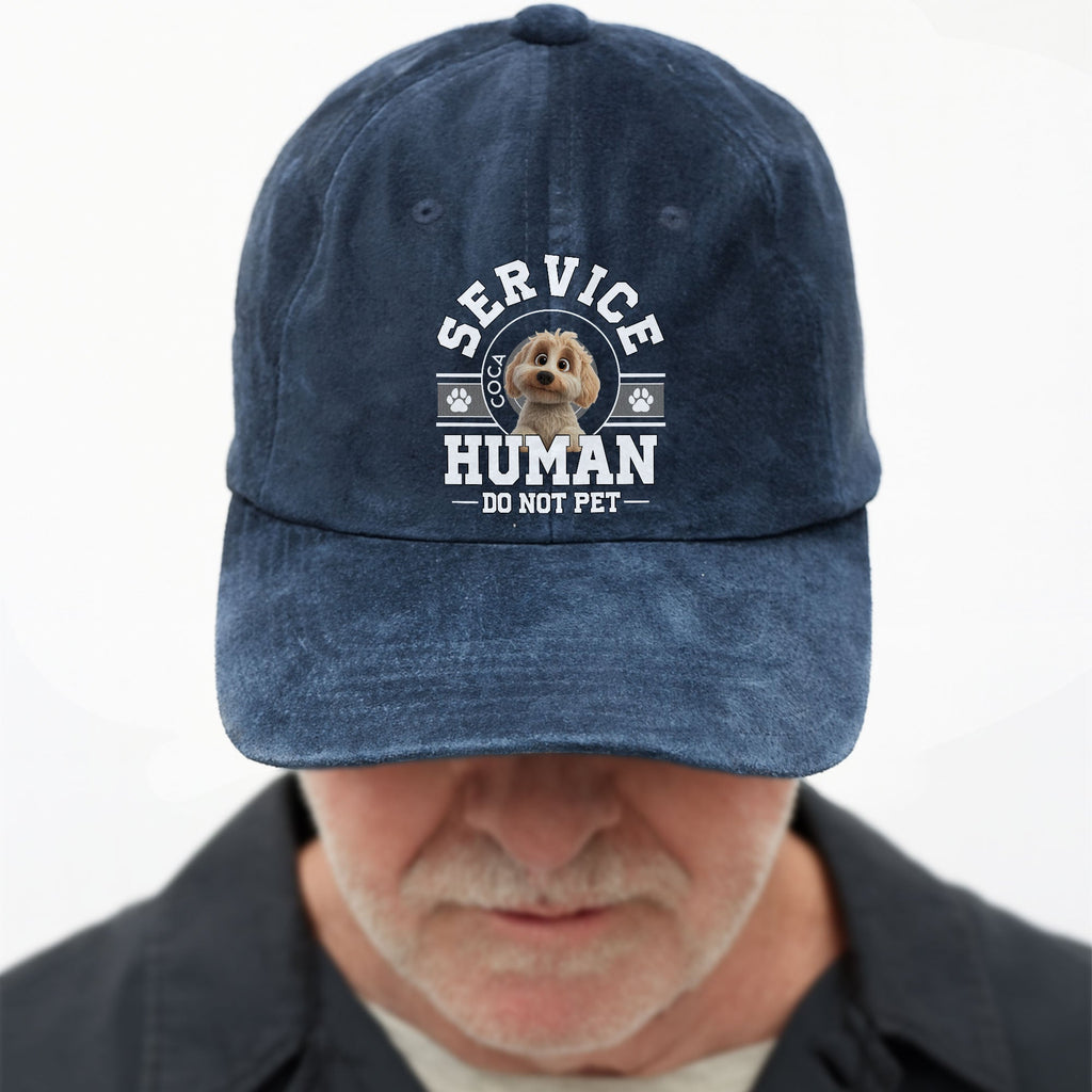 Service Human Do Not Pet Denim Cap