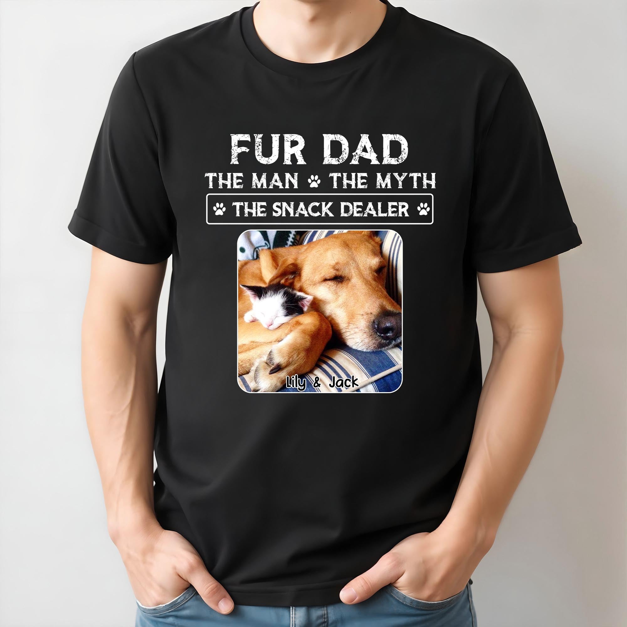Fur Dad The Man The Myth The Snack Dealer, Paw Prints And Sleeping Pets