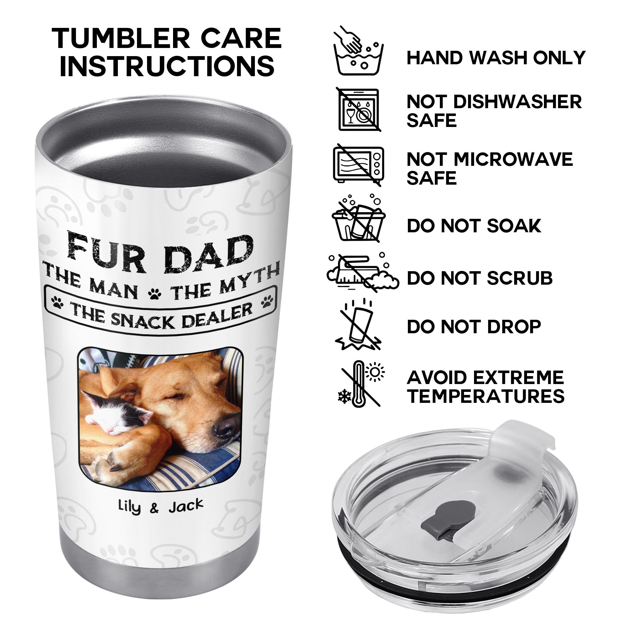 Fur Dad The Man The Myth The Snack Dealer Paw Prints Pet Photos