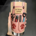 Personalized Dog Groomer Tumbler With Scissors And Combs