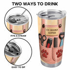 Personalized Dog Groomer Tumbler With Scissors And Combs