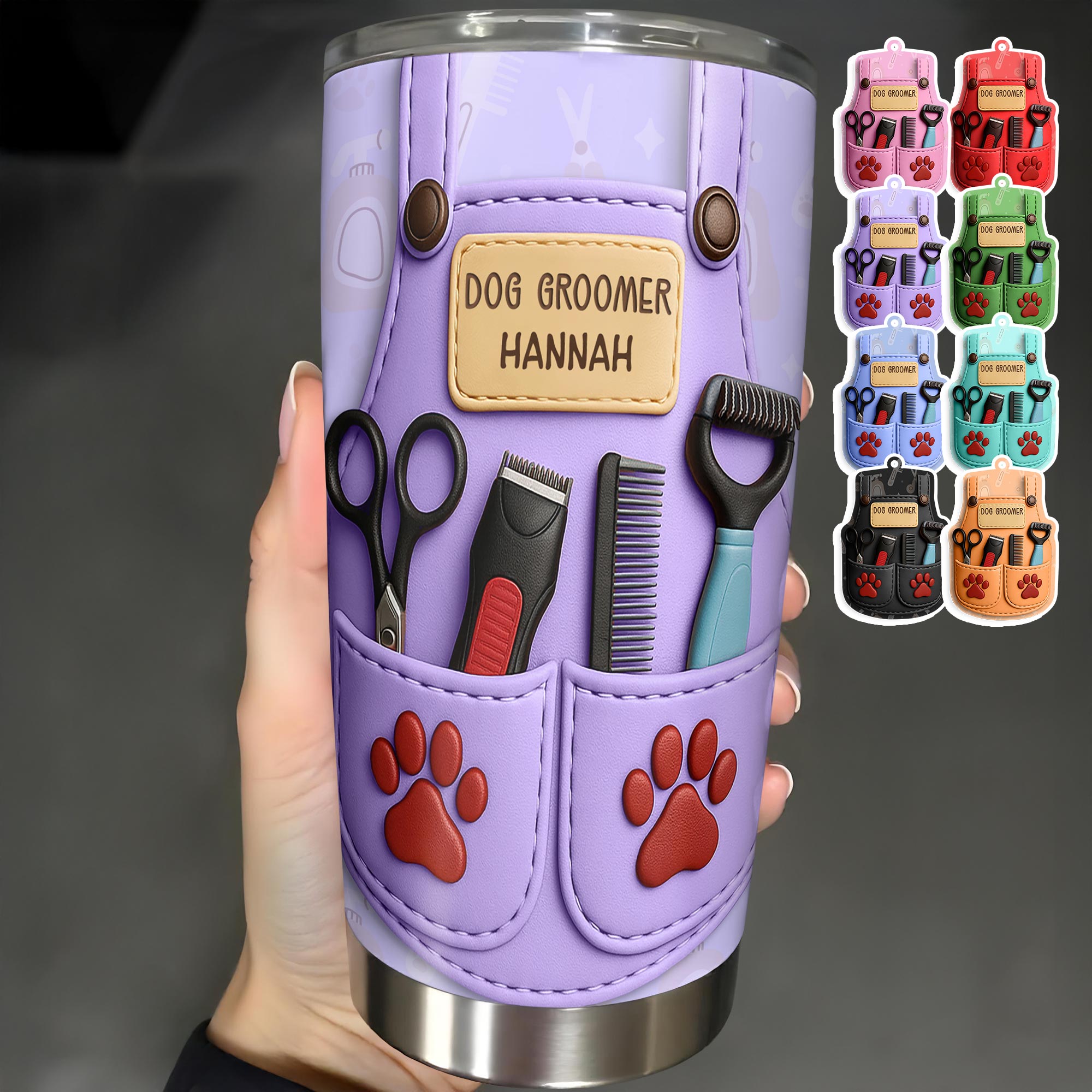 Celebrate Pet Grooming Passion With Scissors And Paw Prints
