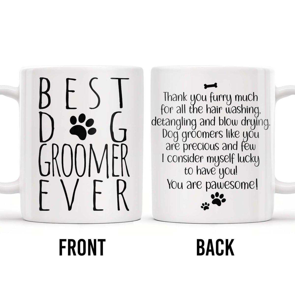 Thank You Furry Much, Precious Dog Groomers, Bone And Paw Prints