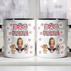 Dog Mom With Cute Cartoon Dogs and Paws Design