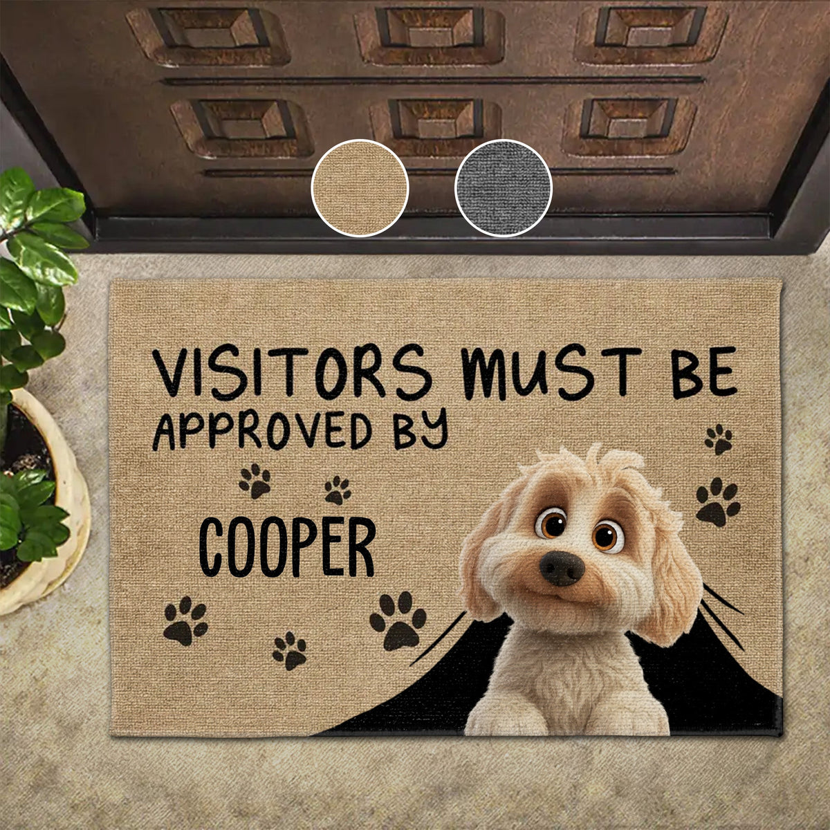 Visitors Must Be Approved By Dog Paw Prints