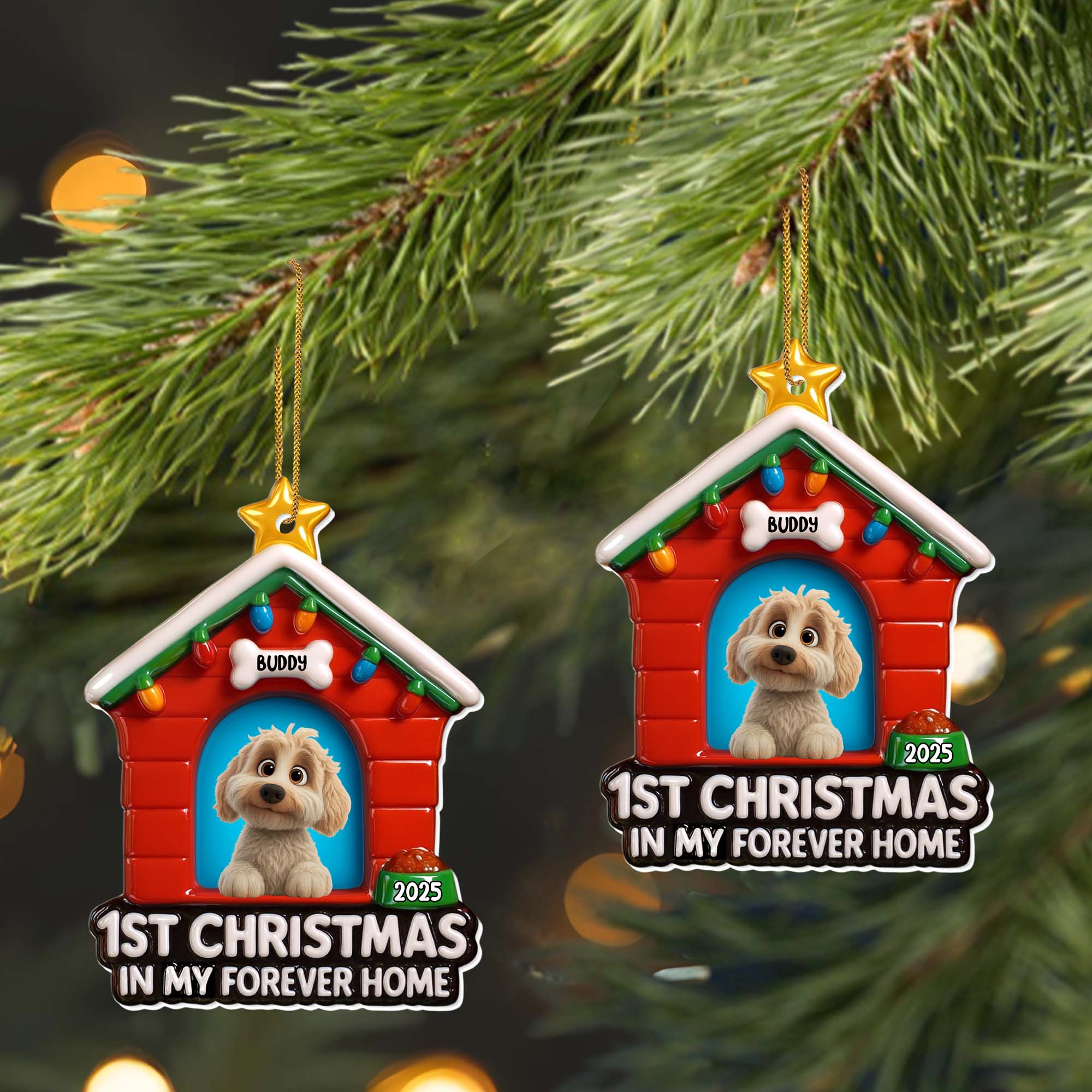 1st Christmas In My Forever Home, Dog Ornament