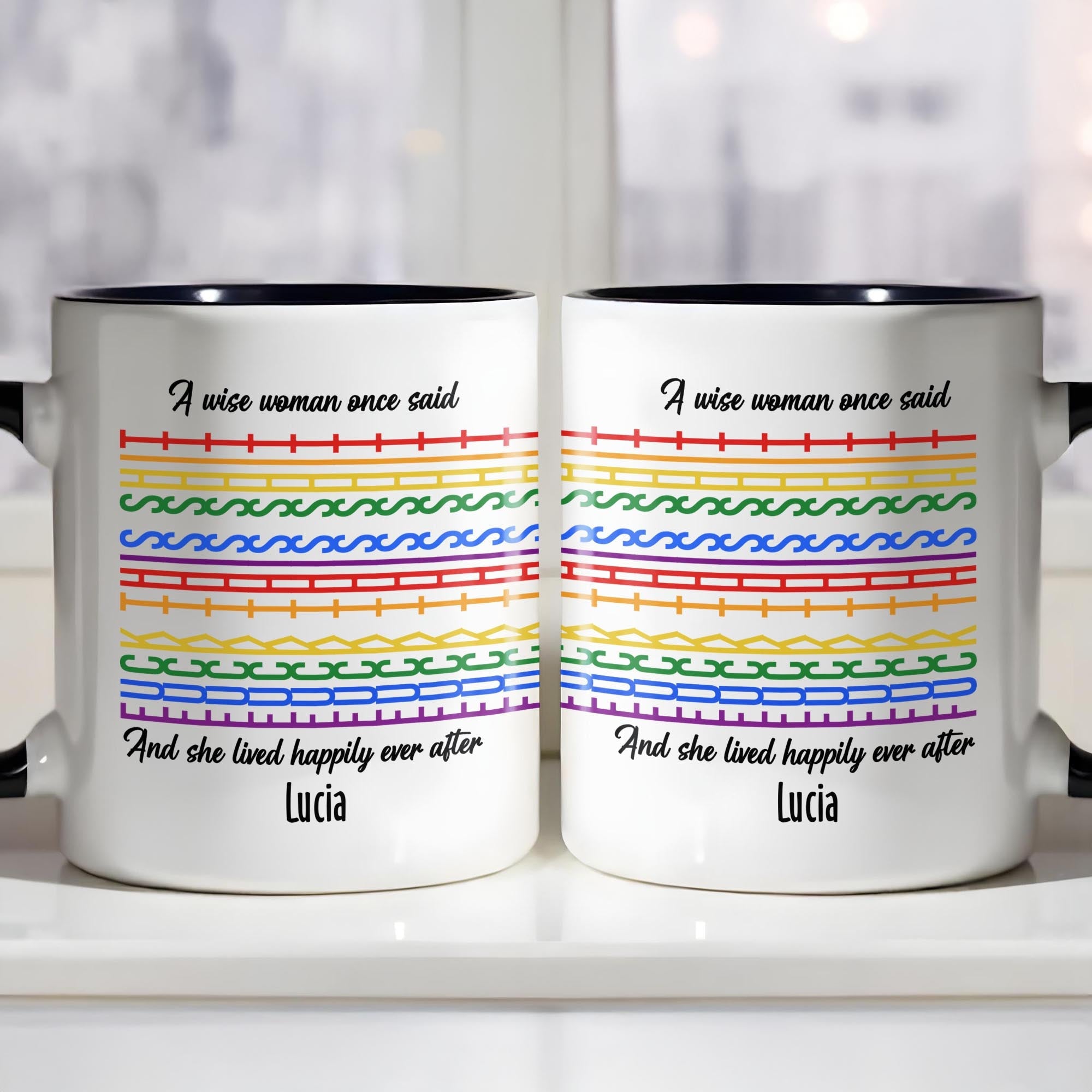 A Wise Woman Once Said, Fret Pattern Mug