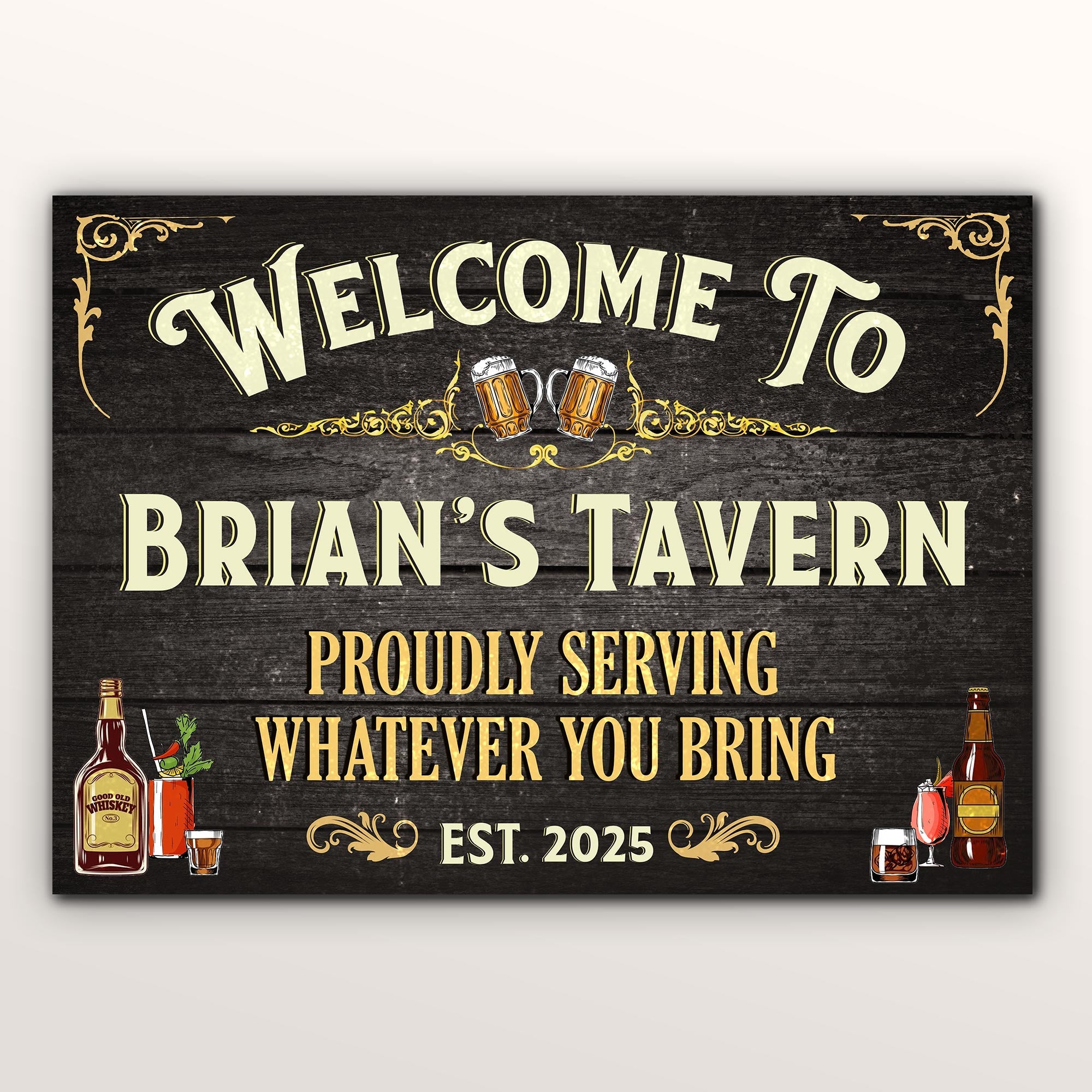 Welcome To Brian's Tavern Proudly Serving Whatever You Bring, Tavern and Beverages