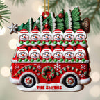 Celebrate Christmas With Vintage Red Truck And Snowmen