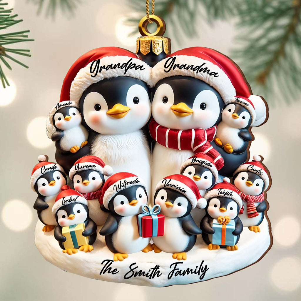 Celebrate Family Togetherness Festive Penguins Ornament