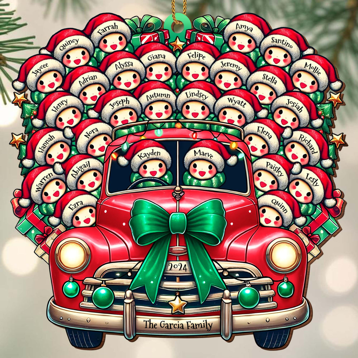 Driving Home For Christmas With Festive Decorations