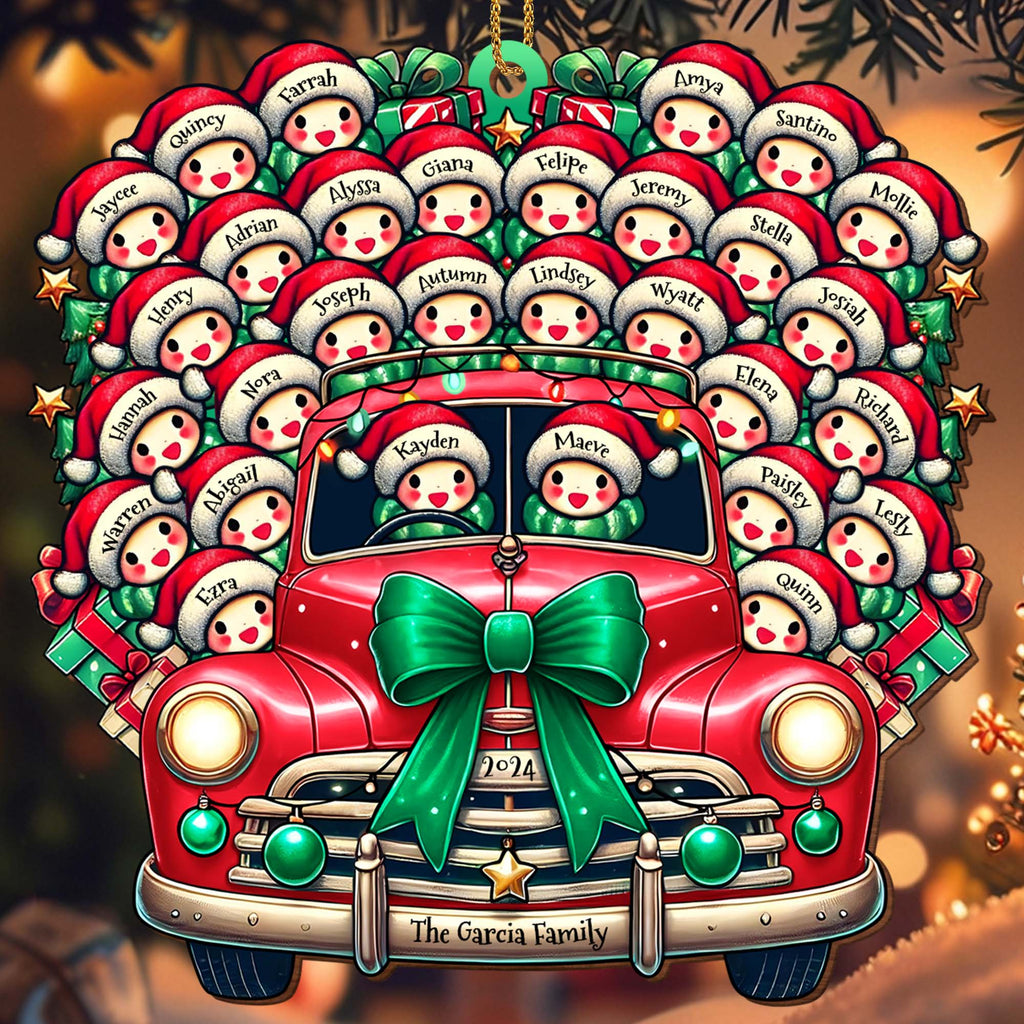 Driving Home For Christmas With Festive Decorations