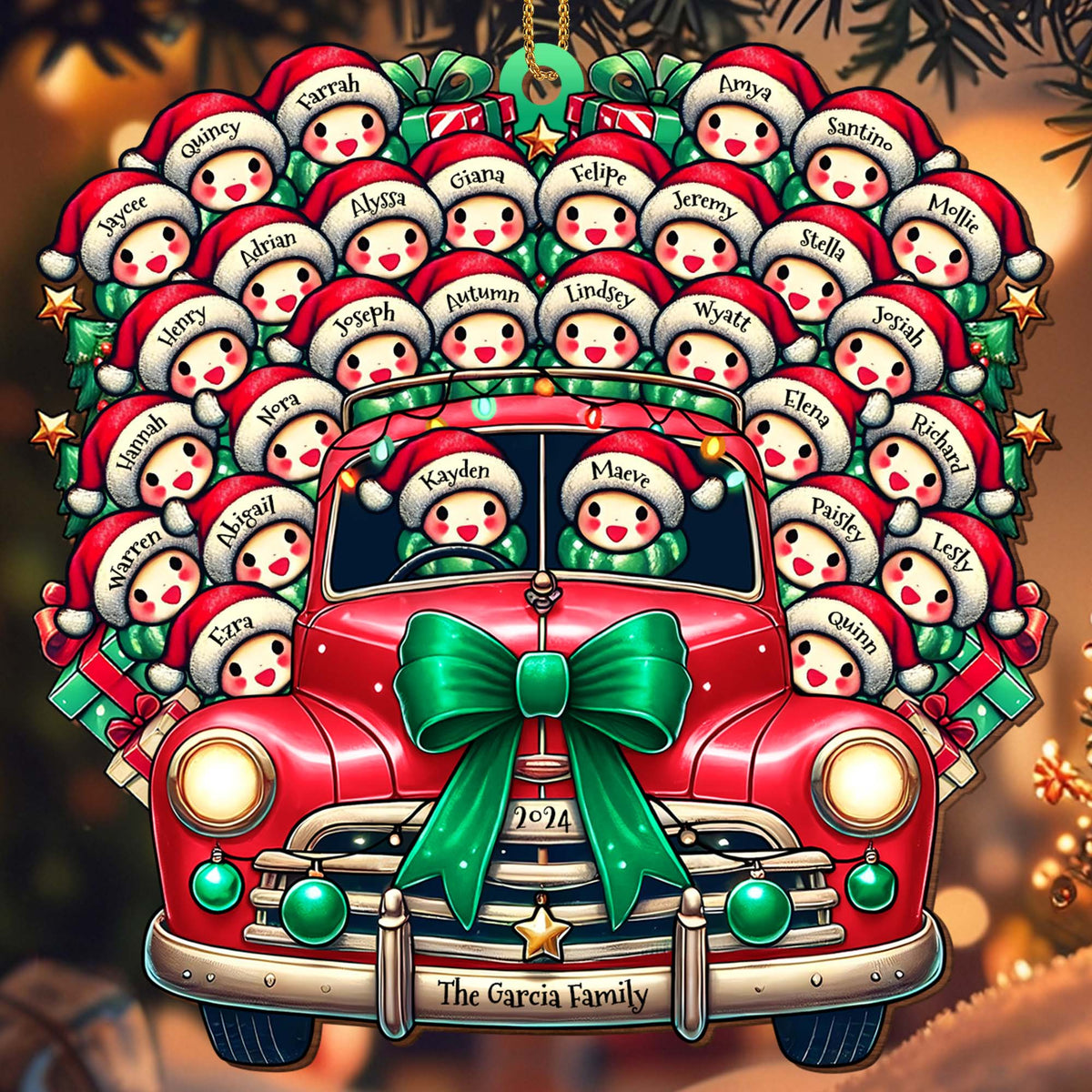 Driving Home For Christmas With Festive Decorations