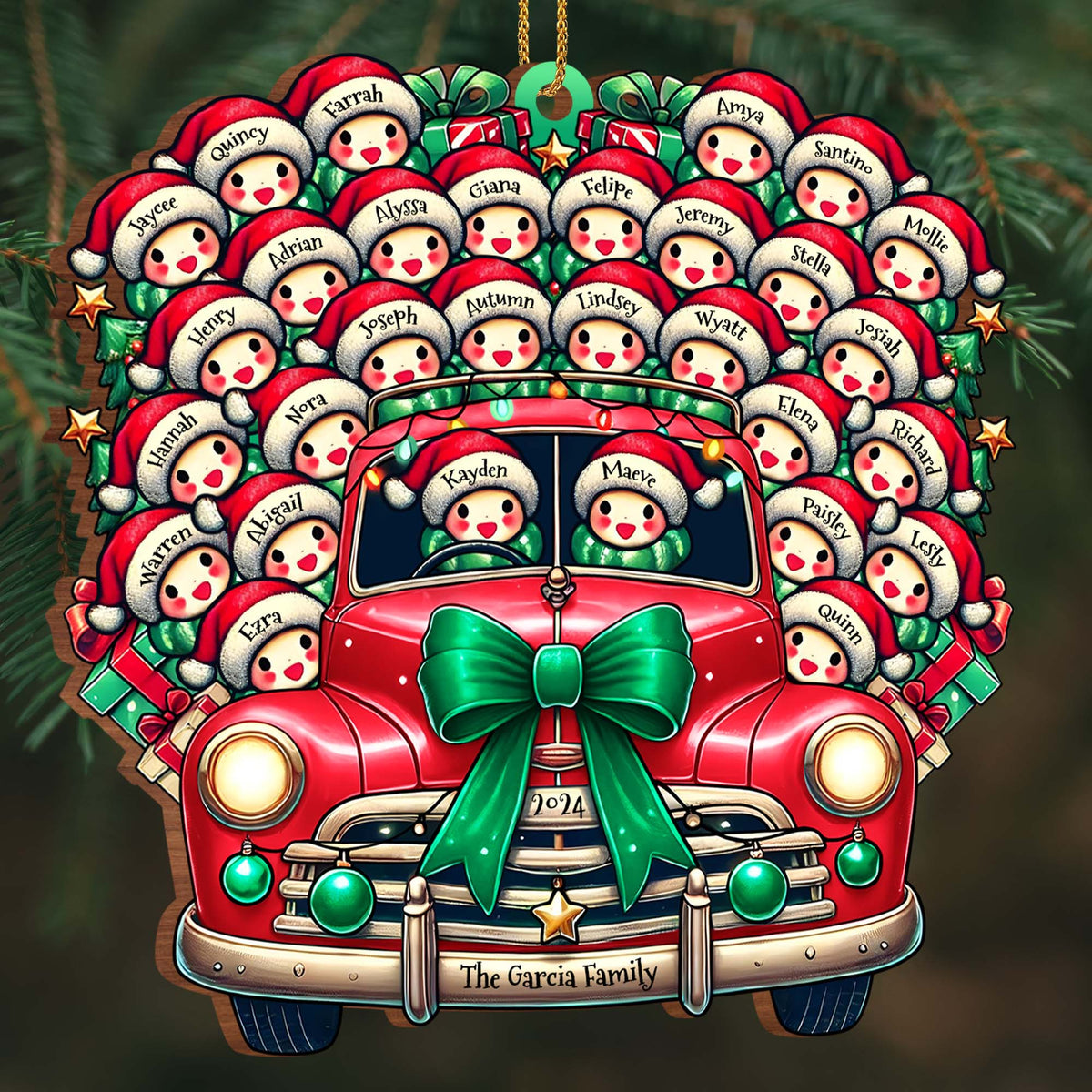 Driving Home For Christmas With Festive Decorations