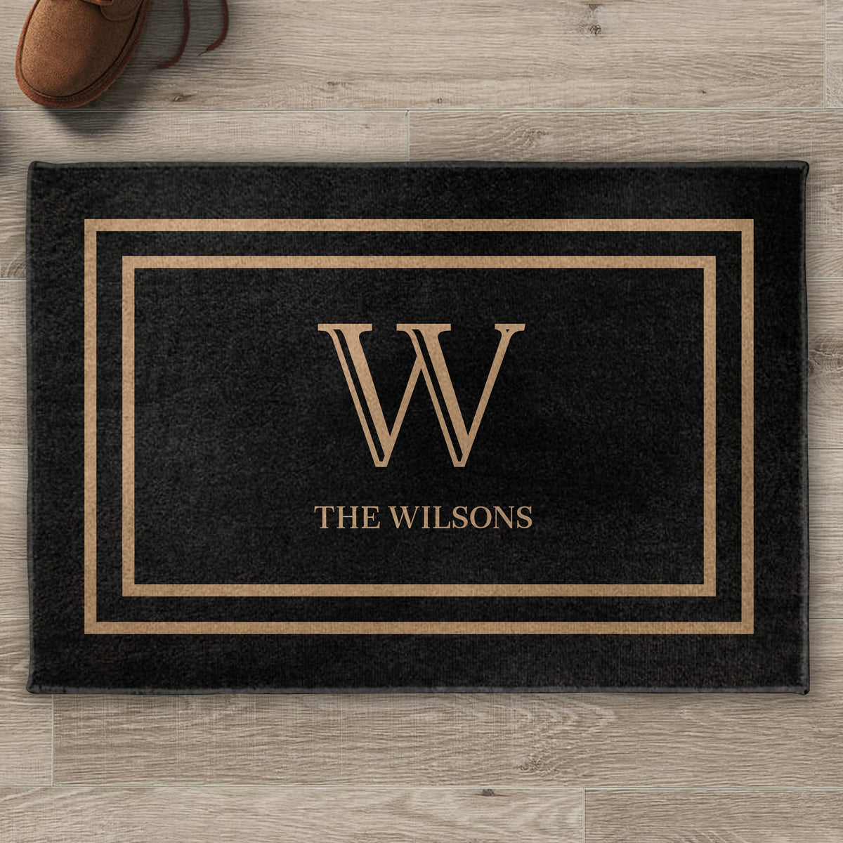 Welcome Home Monogram Elegant Doormat