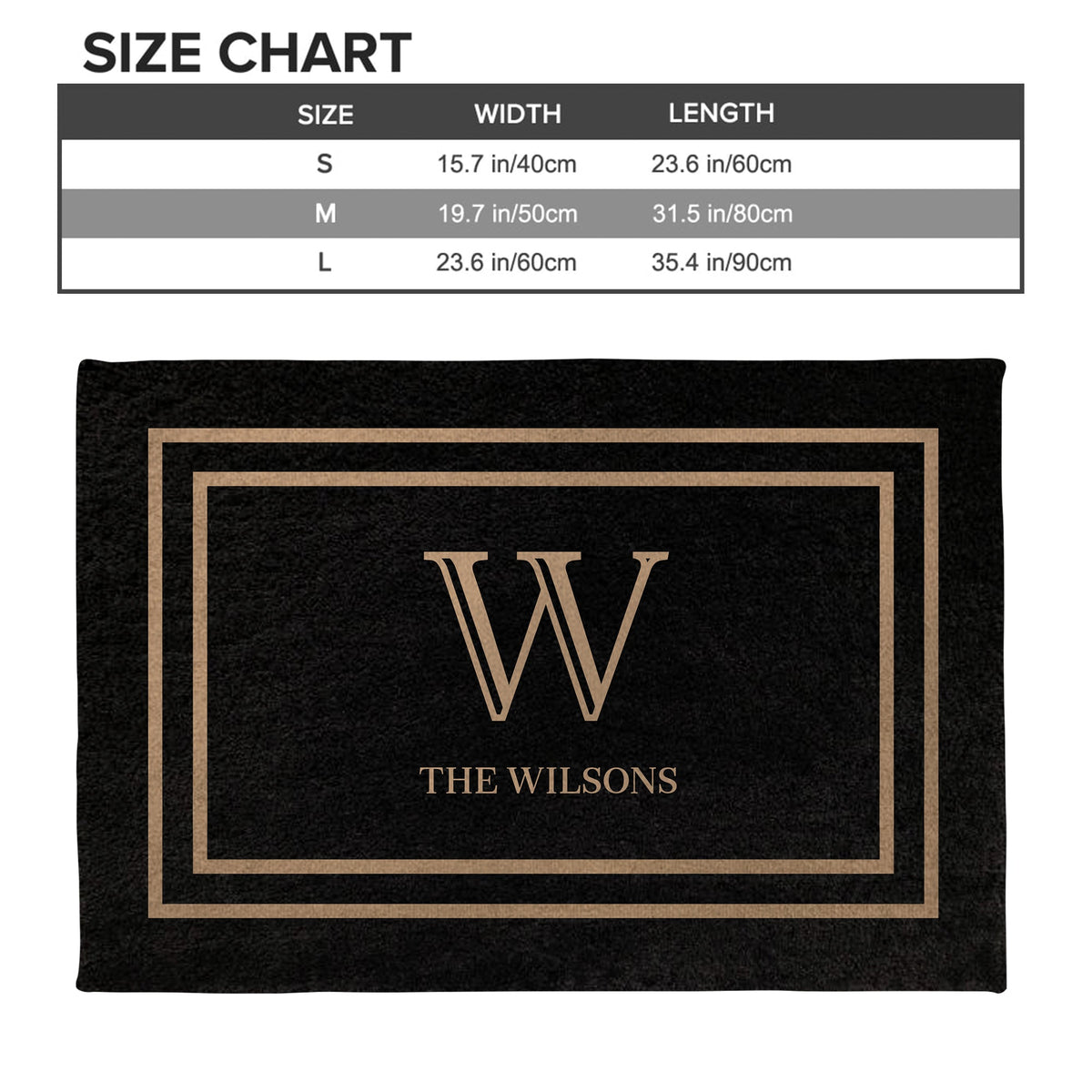 Welcome Home Monogram Elegant Doormat