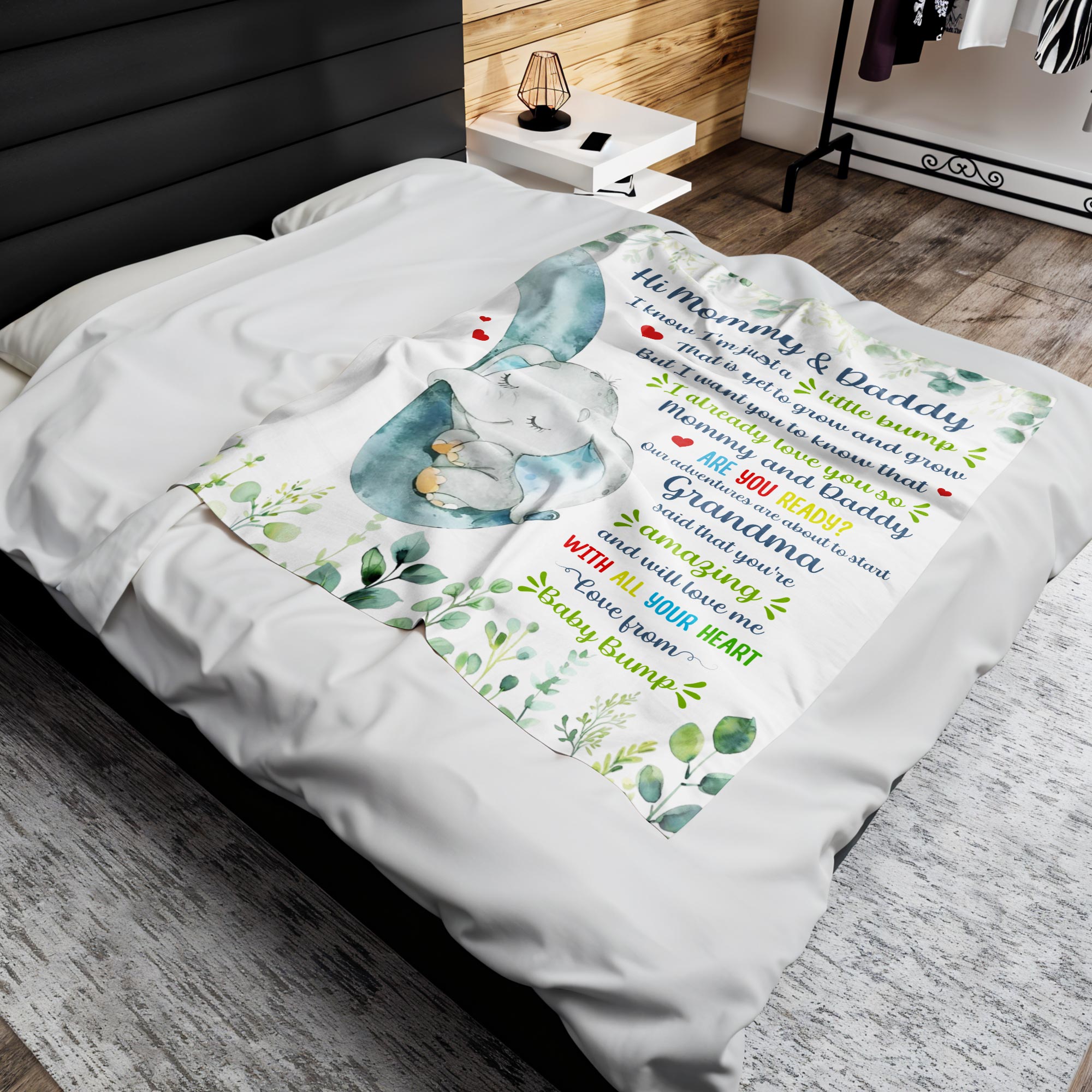 Love From Baby Bump Elephant Design For Expecting Parents