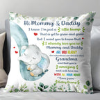 Hi Mommy & Daddy, Little Elephant And Leaves Design