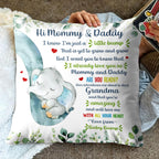 Hi Mommy & Daddy, Little Elephant And Leaves Design