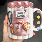 Baking Apron And Heart Cookie - Personalized Custom Coffee Mug - FAM320_MG