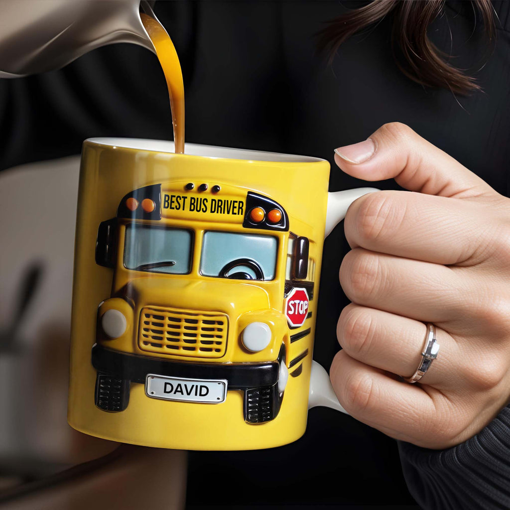 Best Bus Driver, School Bus And Stop Sign
