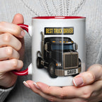 Best Truck Driver Mug For A Special Truck Driver - Personalized Custom Accent Mug - FAM335_AMUG