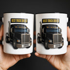 Best Truck Driver Mug For A Special Truck Driver - Personalized Custom Accent Mug - FAM335_AMUG