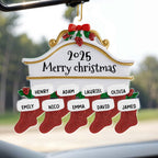 Merry Christmas Stockings And Holly Design