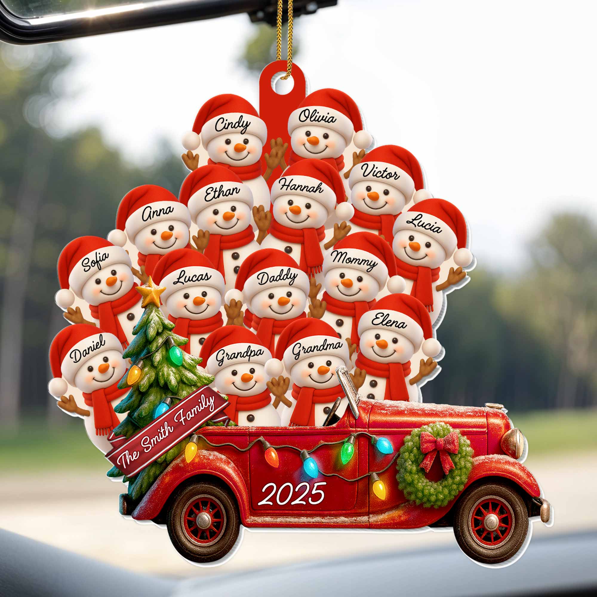 To The Family, Santa Hats And Vintage Car